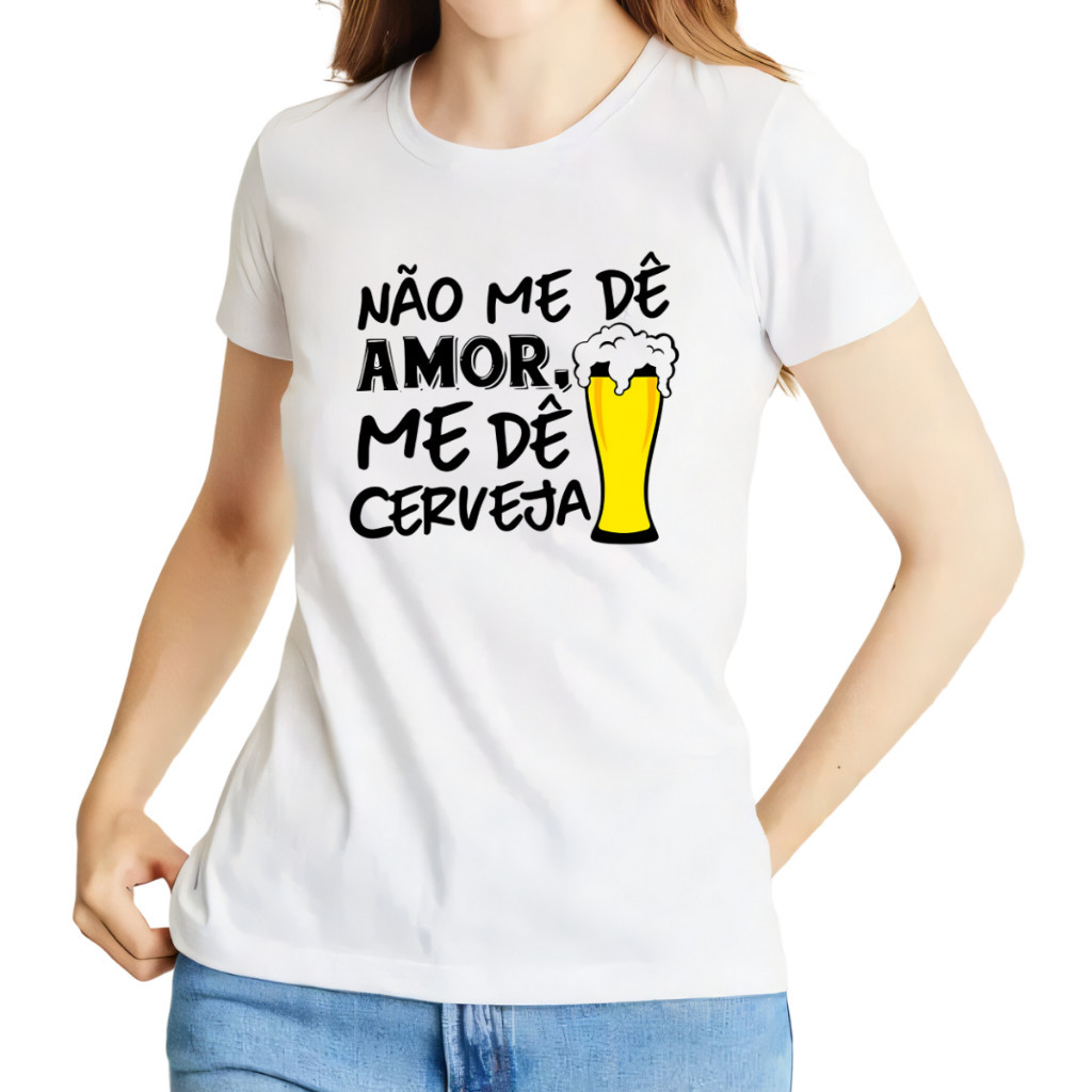 Camiseta T-shirt Premium Linda Blusinha T-shirt Feminina Para Carnaval 2024  Frases Cerveja Diversas Estampas Premium En