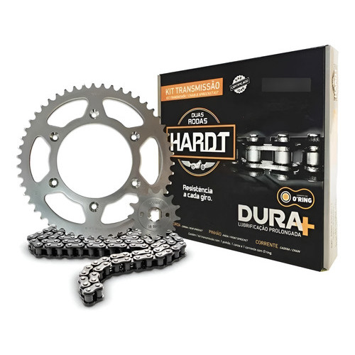 Kit Relação Completo Crosser Xtz 150 14-20 Hardt C/ Retentor Prateado