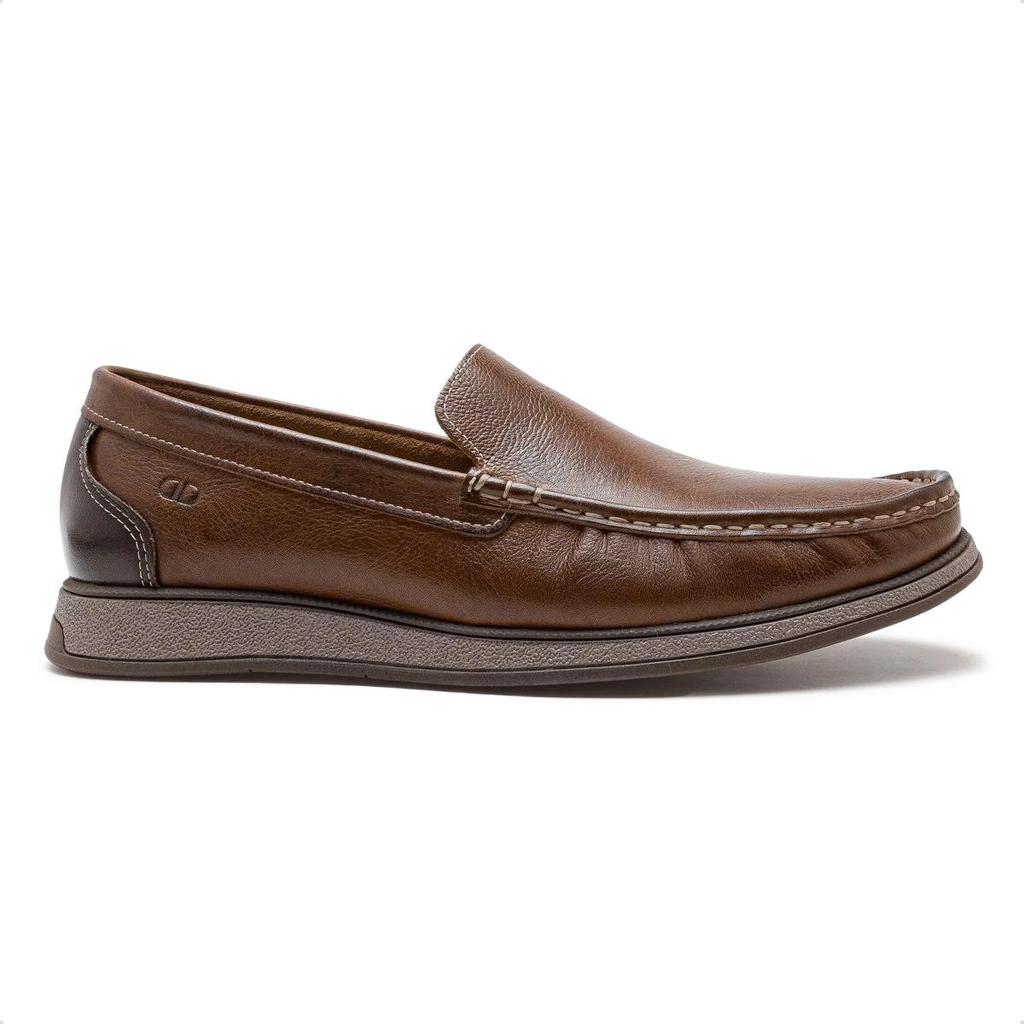 Mocassim de Couro Democrata Masculino Nash 252301 em Oferta na Shopee