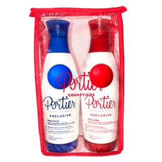 Kit Shampoo Tratamento + Condicionador Tratamento Portier Exclusive 1l em Oferta na Shopee