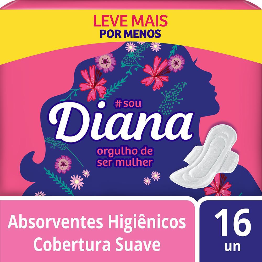 Absorvente Diana Suave Com Abas 16 Unidades