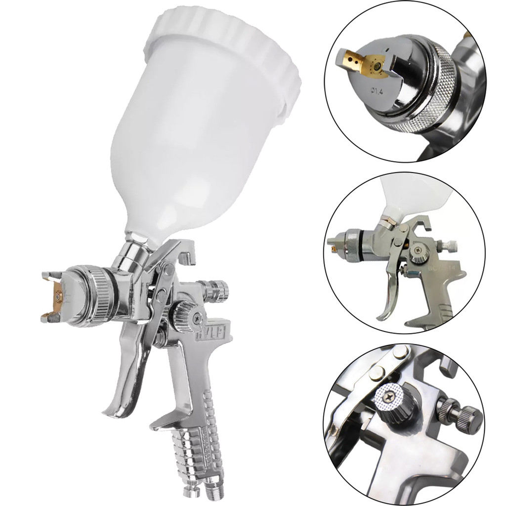 Pistola De Pintura Verniz Profissional Bico 1.4mm 600ml Grz-600p Gorillaz em Oferta na Shopee