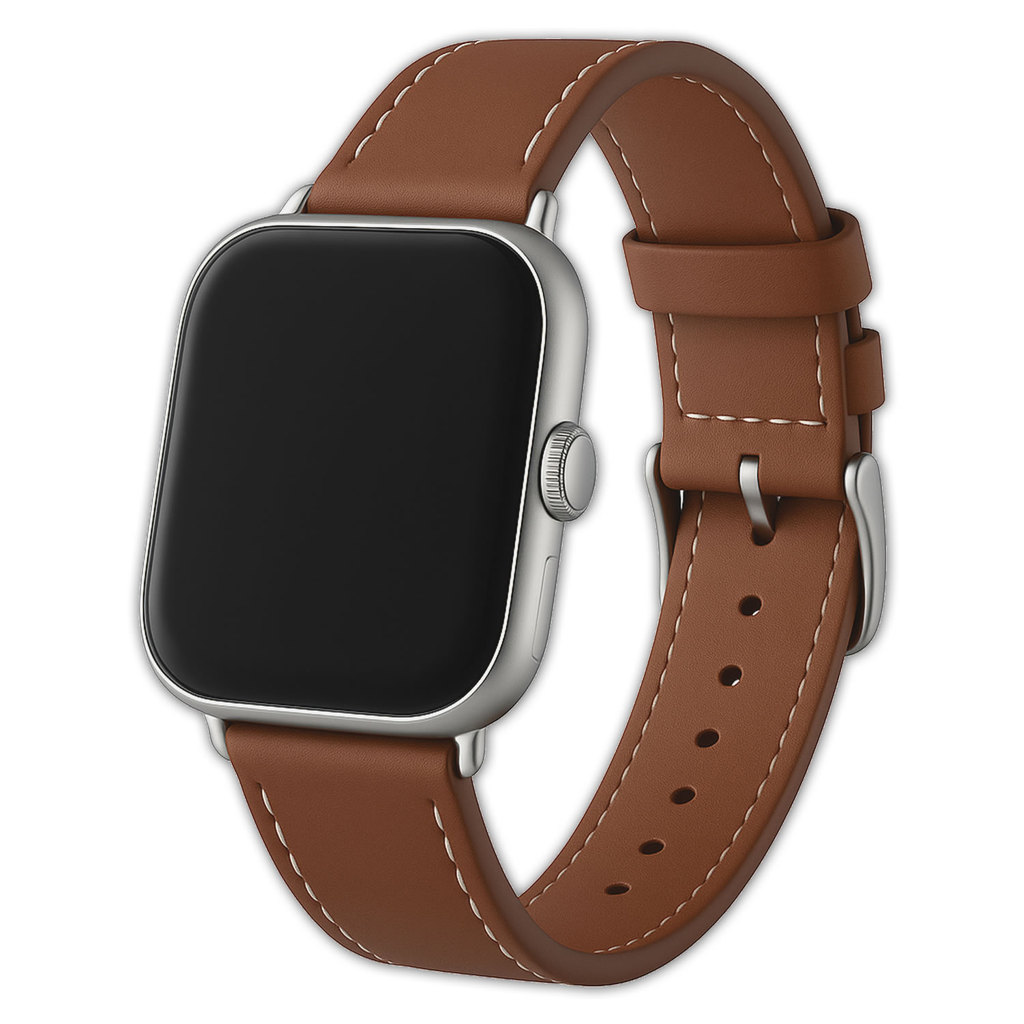 Pulseira Couro Marrom LTIMPORTS para Apple Watch 46mm Series 11/10, 45mm 9/8/7, 