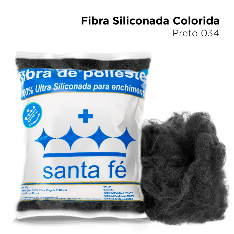 Fibra Siliconada Colorida Santa Fé - Preto