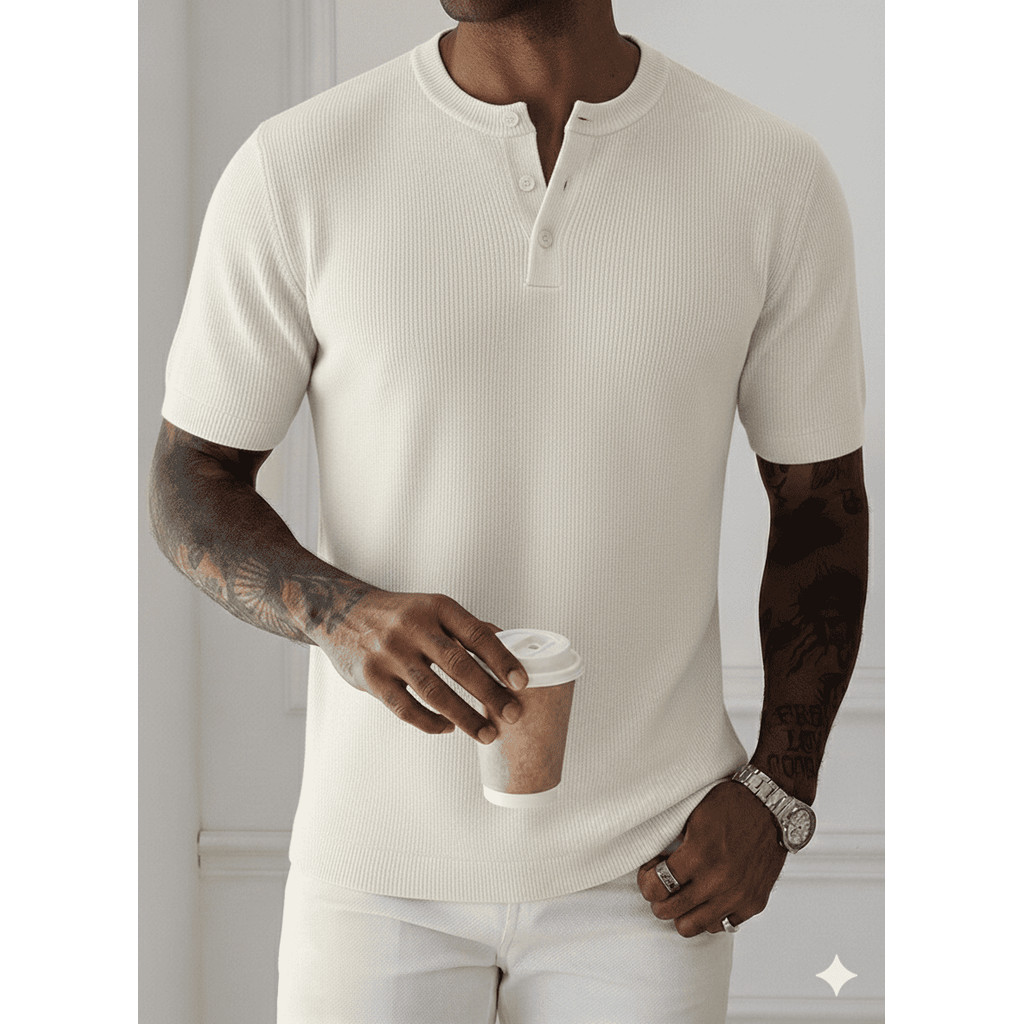 Camisa Gola De Padre Masculina Texturizada Premium Importada Moda Italiana em Oferta na Shopee