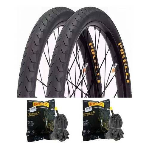Pneu Aro 26 Pneu Aro 26 Bicicleta Par de Pneu Phantom 26x2.00 Pneu e Câmara de Ar Aro 26