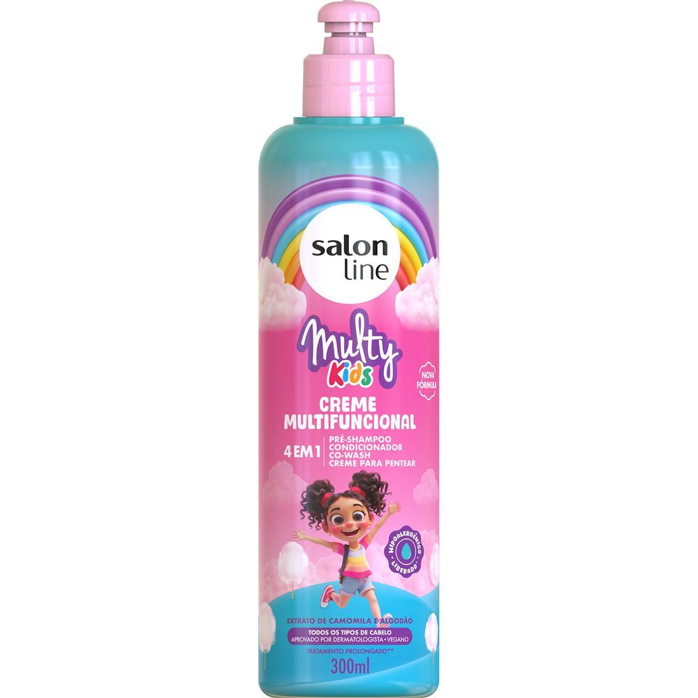 Creme Multifuncional Salon Line Multy Kids 300ml em Oferta na Shopee