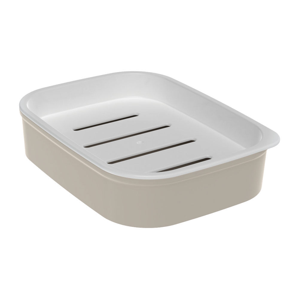 Saboneteira Plasútil Fosco Bege em Oferta na Shopee