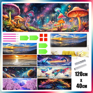 5D Rodada Diamante Pintura 120x40cm Cura Pintura à Mão DIY Número Pintura Diamante em Oferta na Shopee