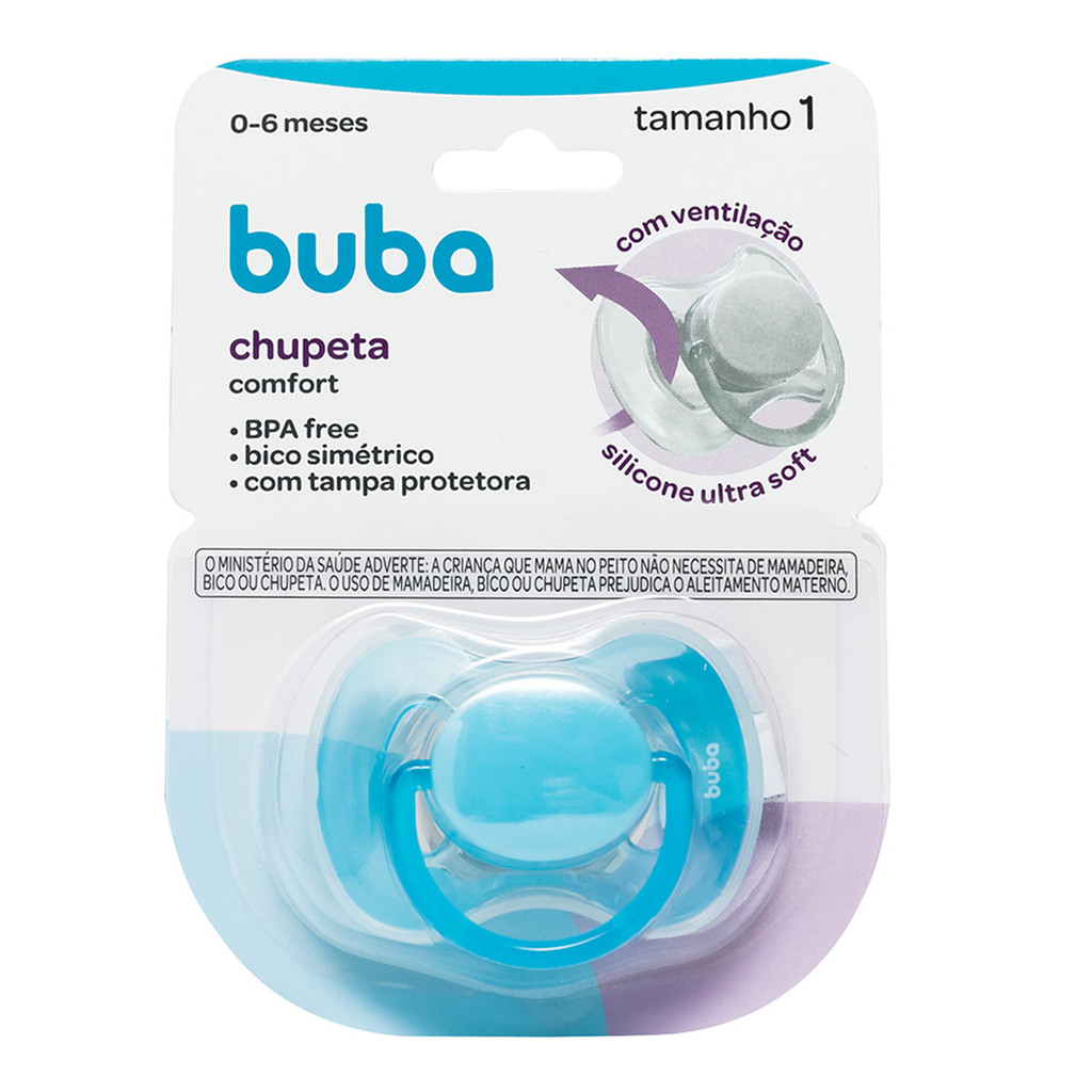 Chupeta Buba Comfort Tamanho 1 Azul em Oferta na Shopee