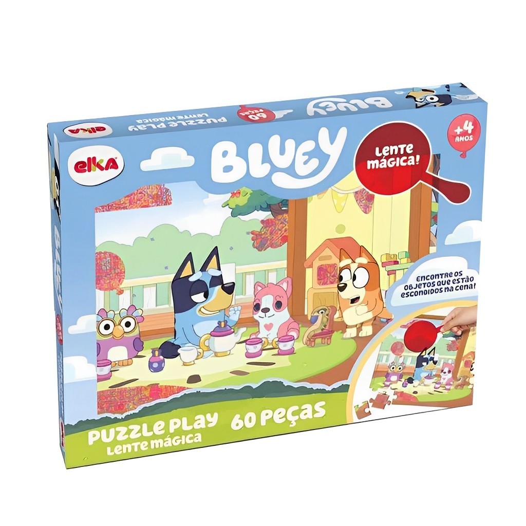 Quebra Cabeça Puzzle Play 60 Peças Com Lente Mágica 1252 Elka em Oferta na Shopee