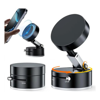 Suporte Celular Magnético 360° Ventosa Forte Painel Carro Portátil Ajustável Fixação Segura em Oferta na Shopee