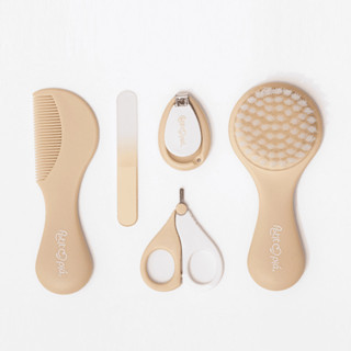 Kit Higiene Bebê Petit Piá 5 Peças Nude com Escova, Pente, Tesoura, Cortador e Lixa, BPA Free, +0m em Oferta na Shopee