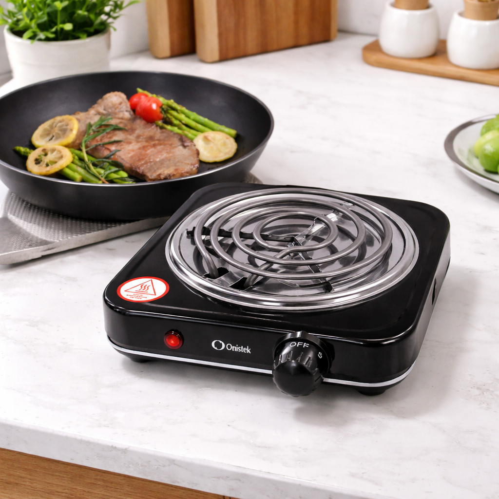 Fogão Elétrico Portátil 1 Boca 1000W Compacto Fogareiro 5 Temperaturas ON-FE401 em Oferta na Shopee