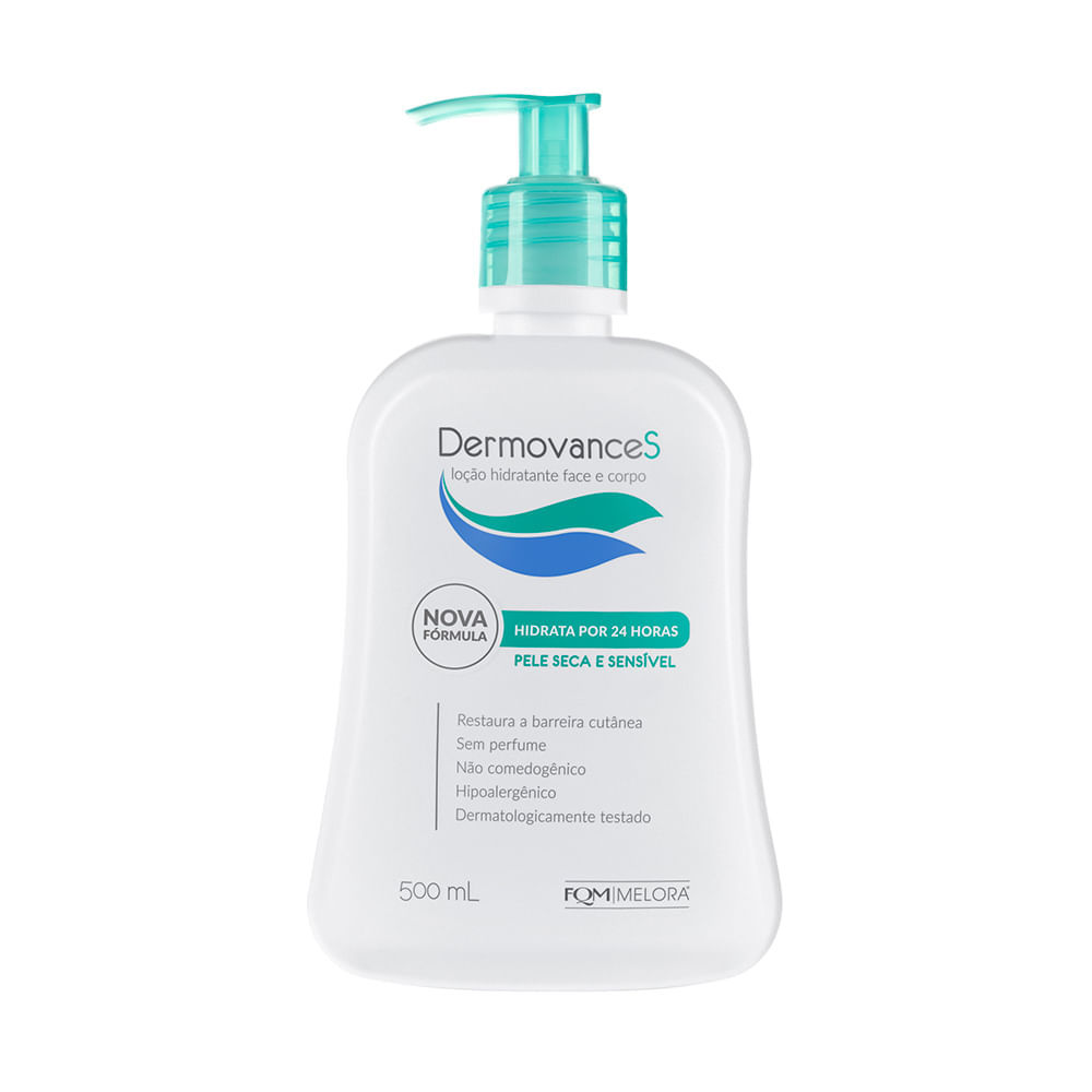 Dermovance S Loção Hidratante Pele Seca e Sensível 500ml em Oferta na Shopee