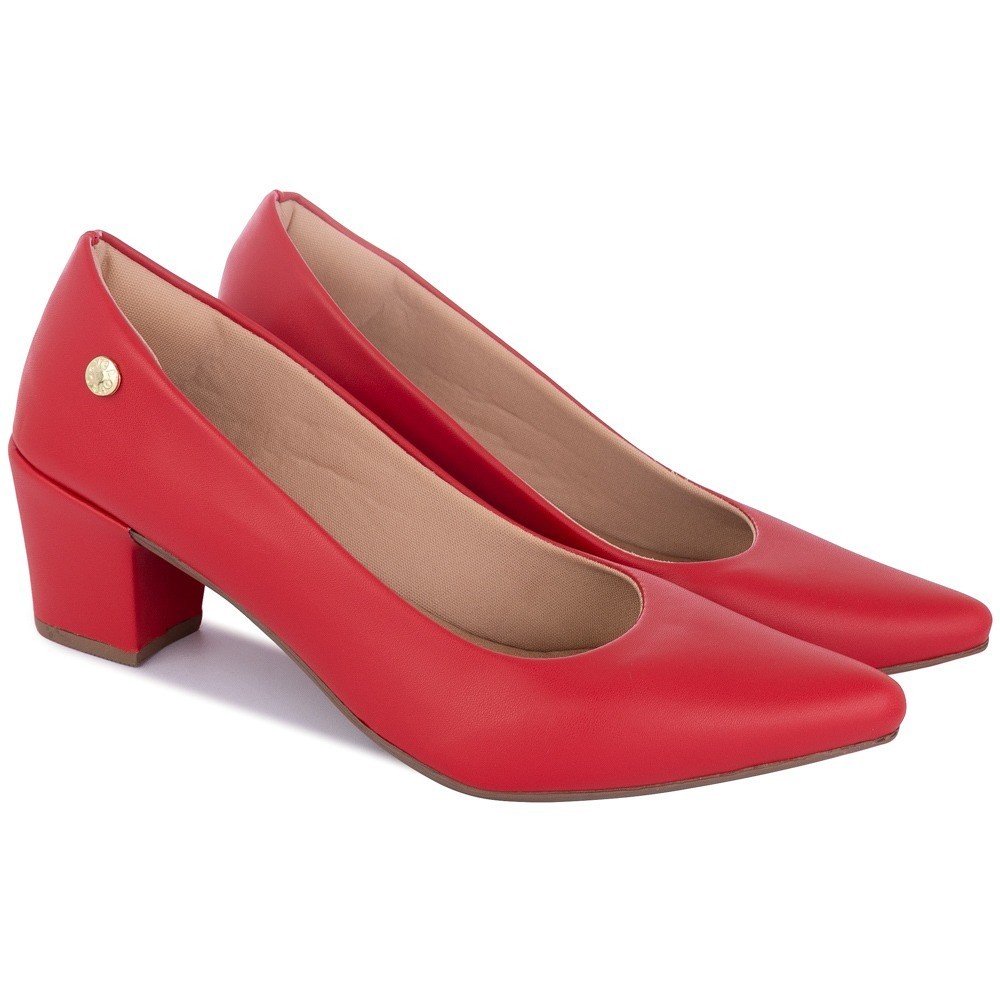 Scarpin Feminino Salto Médio Confortável Elegante Clássico para Trabalho Festas