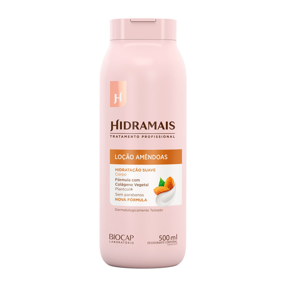 Loção Hidratante Corporal Hidramais Óleo de Amêndoas 500ml em Oferta na Shopee