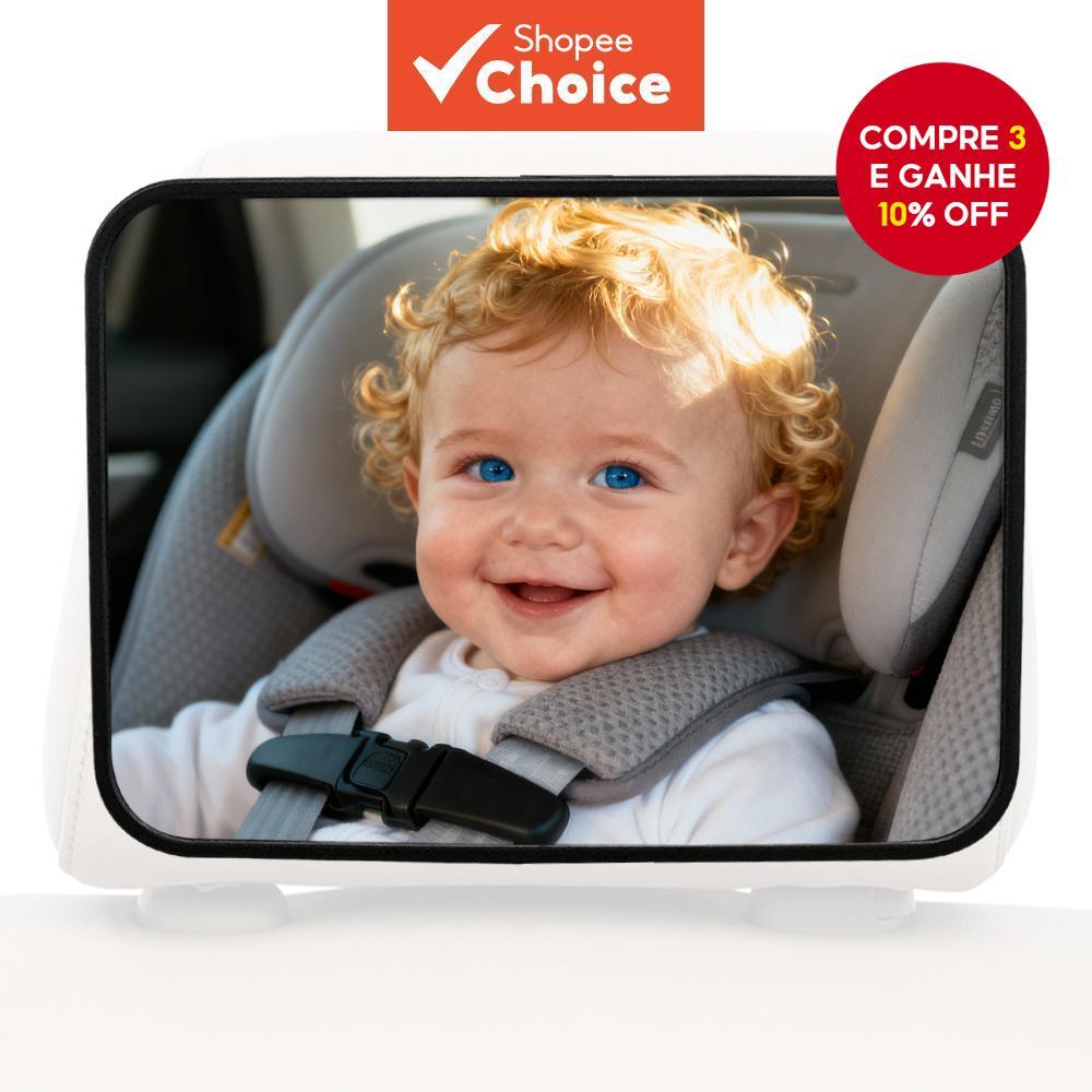 Espelho Retrovisor Para Assento De Carro De Bebê-Parte Ampla E Transparente Assentos Ajuste Universal em Oferta na Shopee