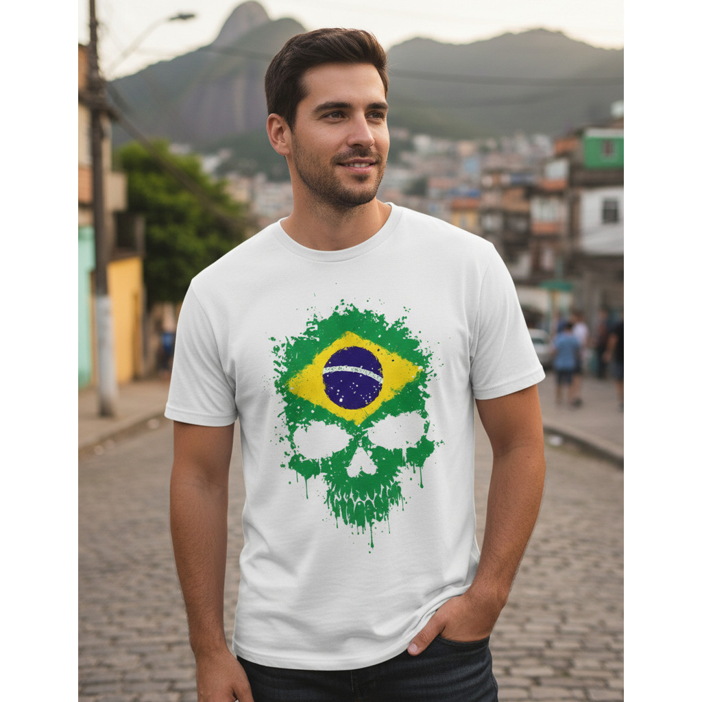 Camiseta Camisa Masculina Do Brasil Copa Do Mundo Futebol Eleições