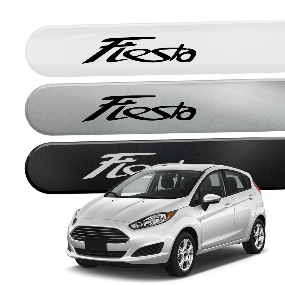 Friso Lateral New Fiesta Hatch Sedan 2011 a 2019 Redondo Cor Original e Grafia Modelo Universal