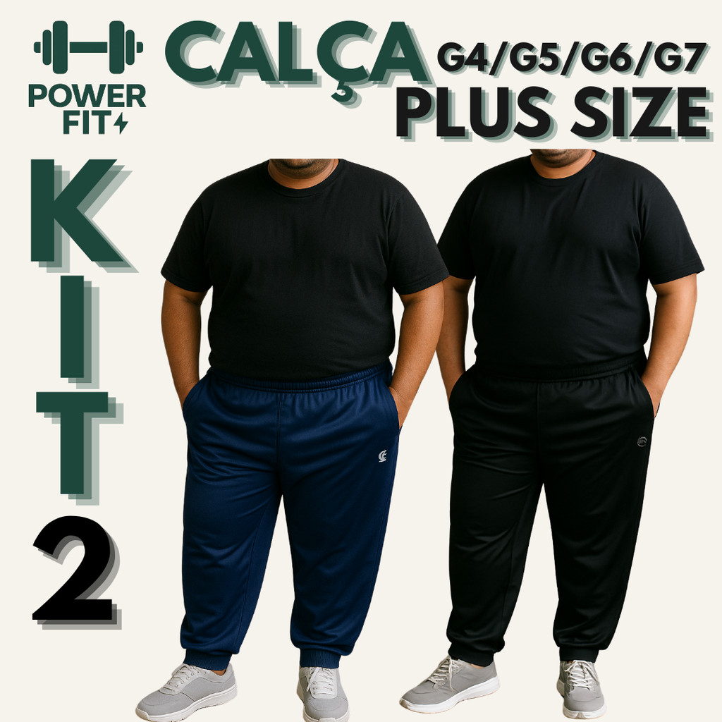 Kit 2 Calças Plus Size G4 G5 G6 G7 | Masculina | Inverno Quentinho | Flanelado em Oferta na Shopee