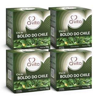 Kit 4 Chá Boldo do Chile Q-Vita 10g (40 Sachês) em Oferta na Shopee