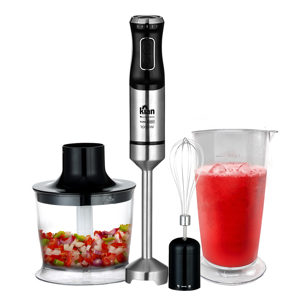 Mixer 3 Em 1 Turbo 1000W Preto Kian - 127V 5 Velocidades em Oferta na Shopee