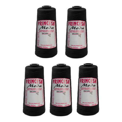 Kit 5 Linha Princesa Moda 500m Preto Incomfio - Box Braids Preto