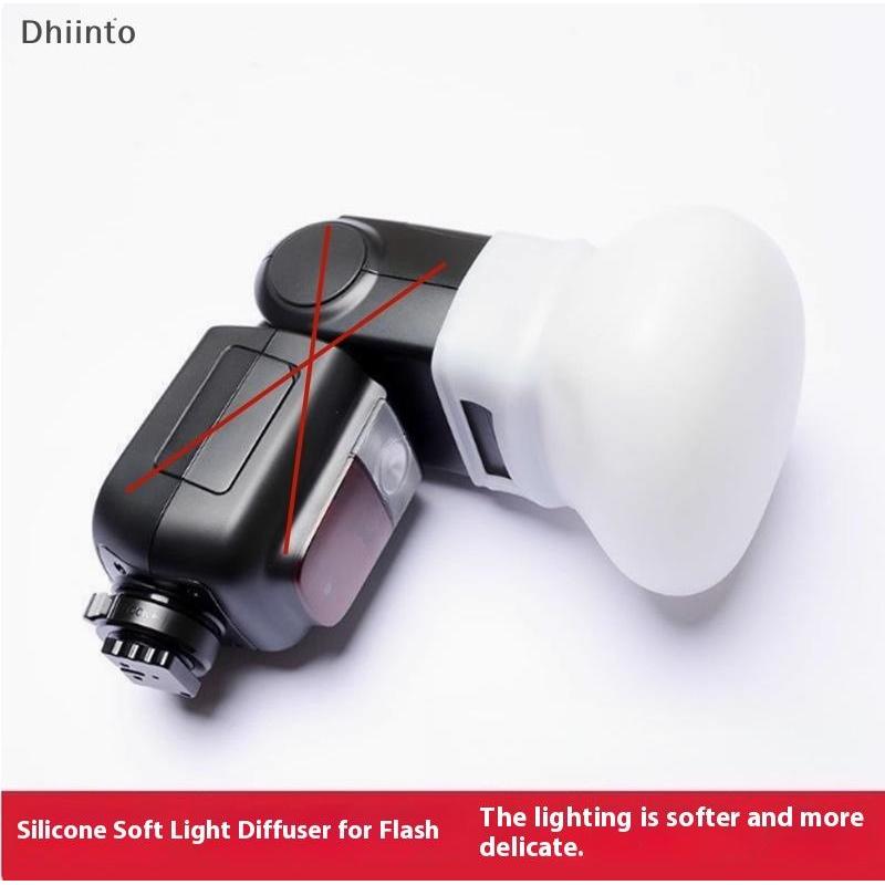 [Dhiint] 1 Peça Tampa De Flash De Silicone Macio Difusor Bounce Dome Para GODOX Nikon Sony Olympus Fujifilm Panasonic Yo