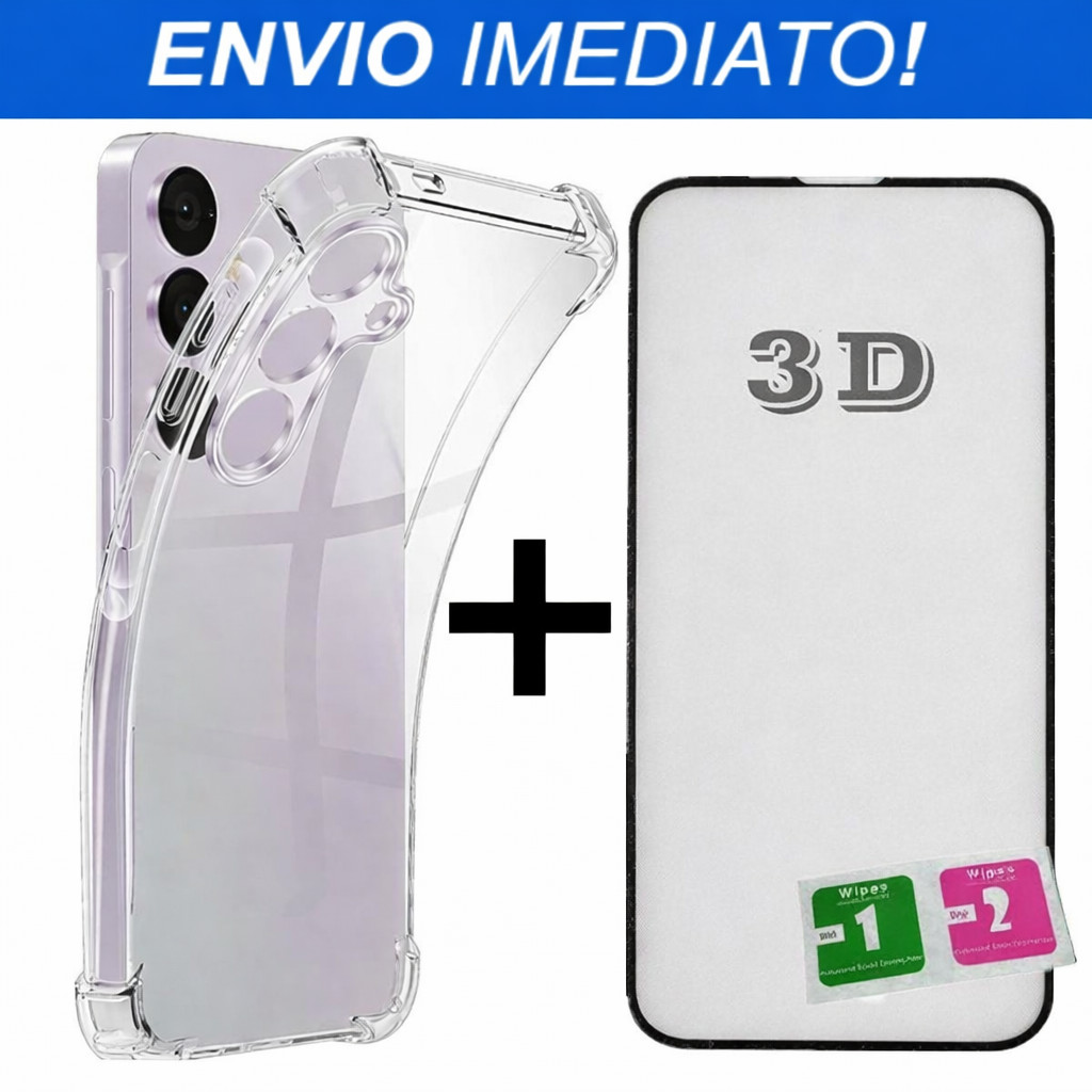 Película De Vidro 3D Para Samsung A05 A05S A15 A25 A35 A55 + Capa Capinha