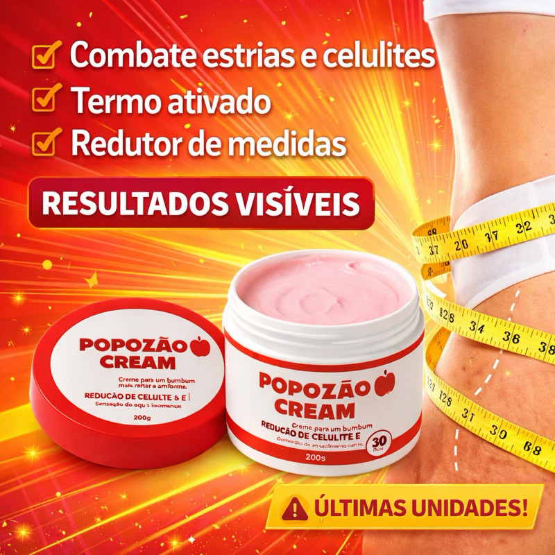 Popozão Cream 200g – Creme Firmador e Anticelulite para Bumbum