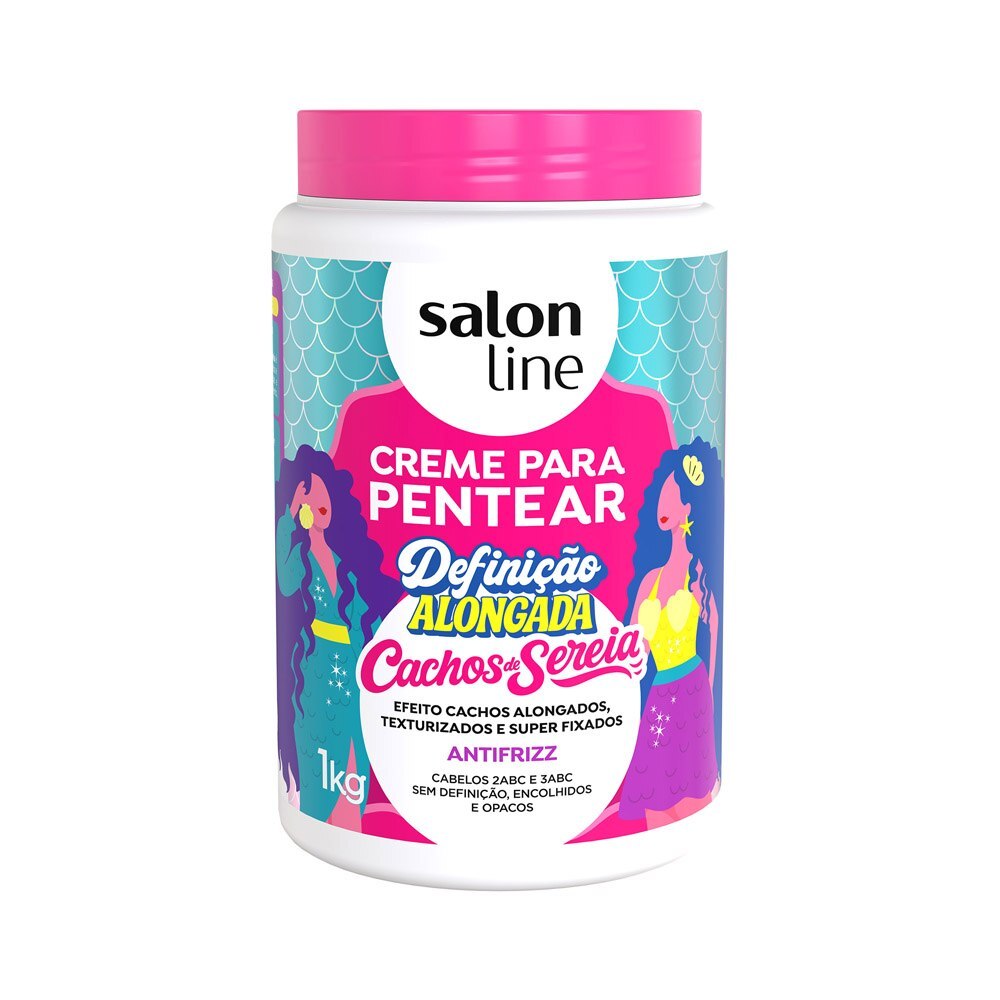 Creme Para Pentear Definição Alongada Cachos de Sereia 1kg em Oferta na Shopee