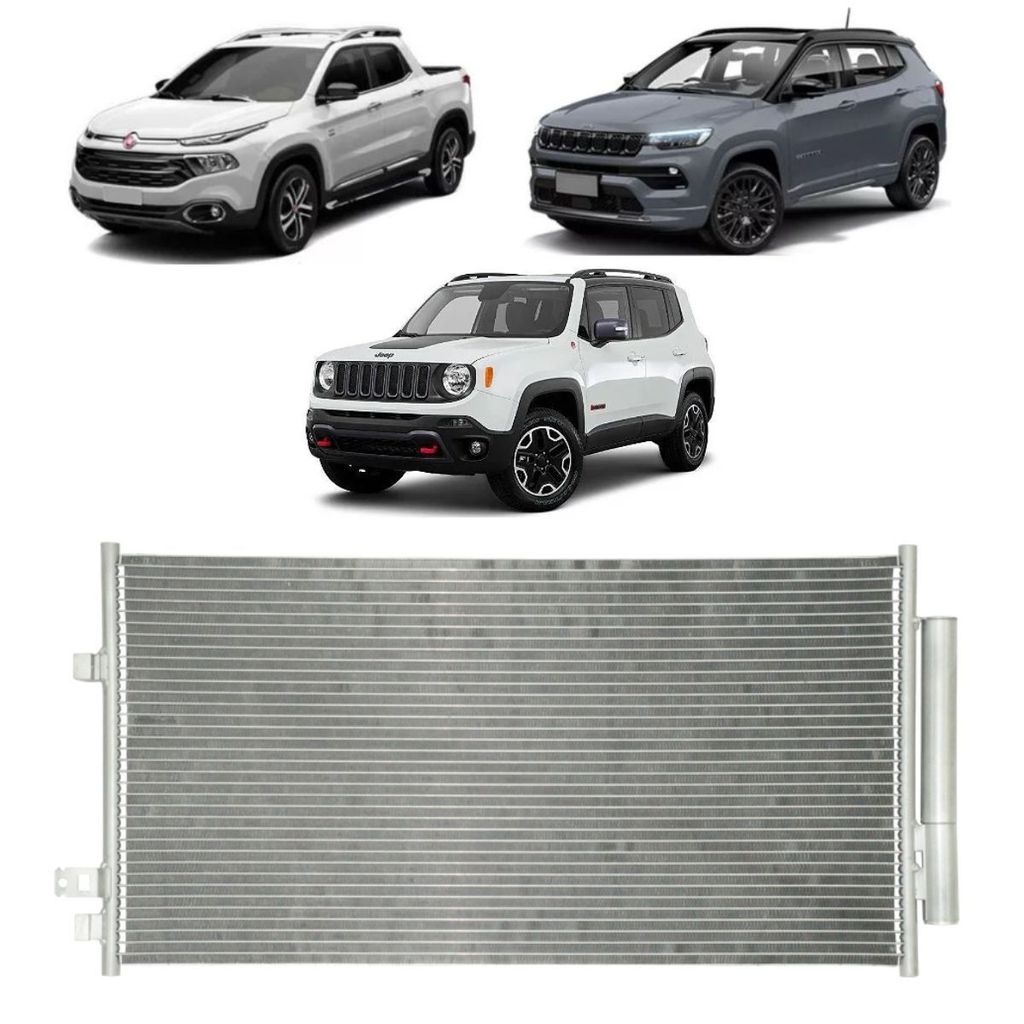 CONDENSADOR PARA COMPASS RENEGADE 2015 A 2019 DENSO 51938531 160BC2614300720RC CD FILIAL CAMPINAS