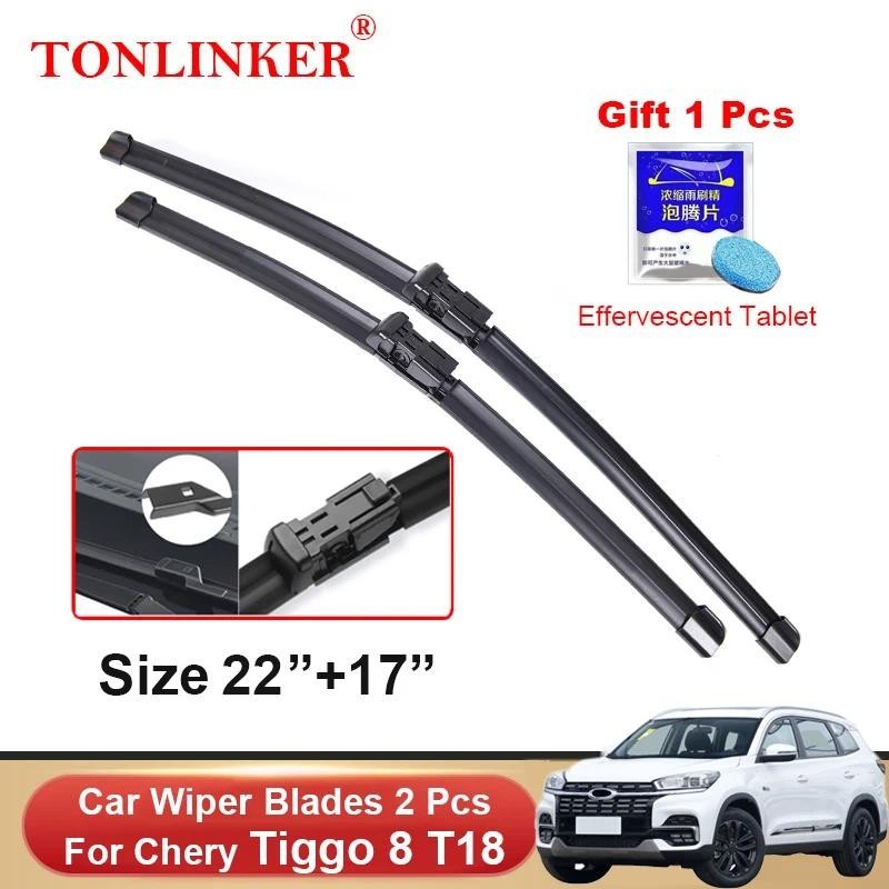 TONLINKER Lâminas De Limpador De Carro Para Chery Tiggo 8 T18 2020 2021 2022 2023 Acessórios Do Dianteiro Pára-Brisas Lâ