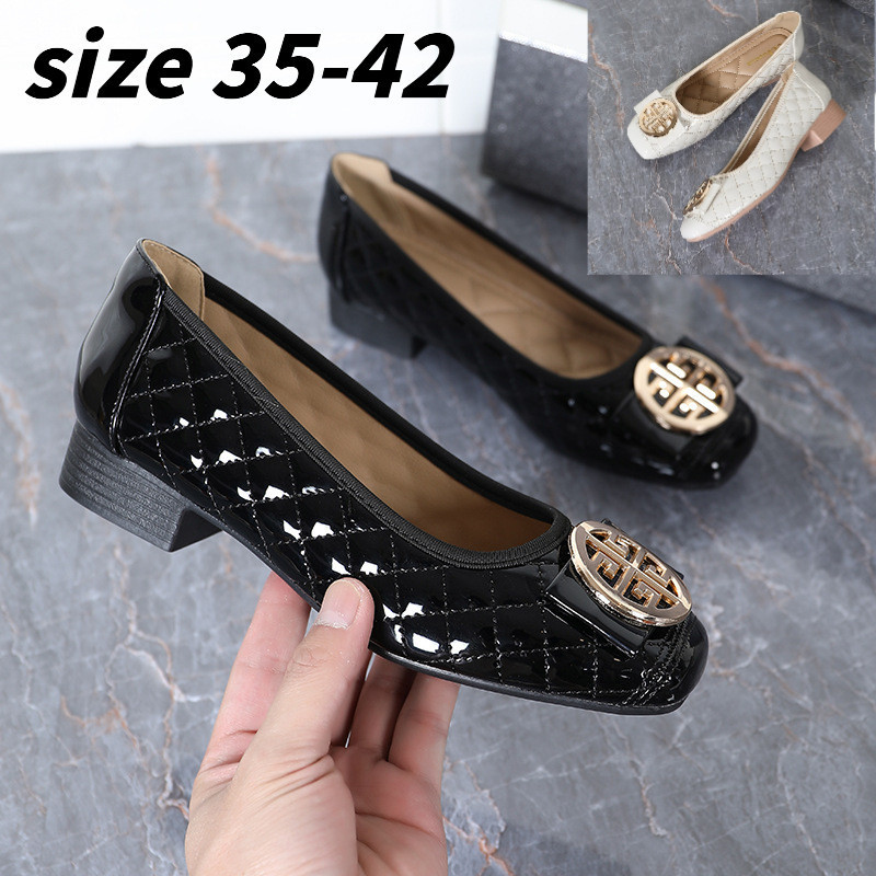 Sapatos Elegantes de Couro Preto Bordados para Mulheres, Tamanhos Grandes 41 42, Respiráveis e Antiderrapantes