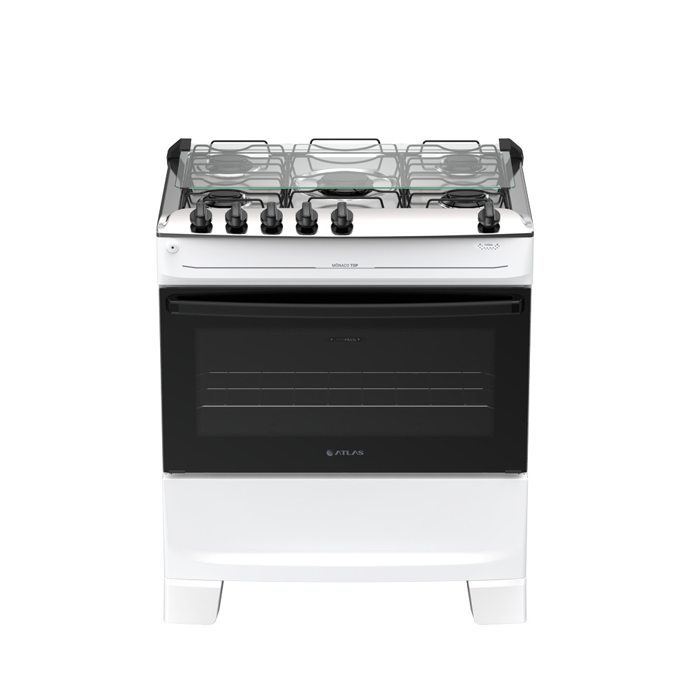 Fogão 5 bocas Atlas Mônaco Top Automático Mesa Inox em Oferta na Shopee
