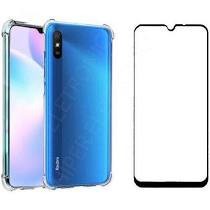 Kit Capa Anti Shock + Película De Vidro 3d Redmi 9a