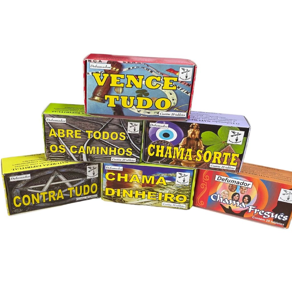 Defumador Incenso De Tablete Kit Abre Caminho 6 Unidade Umbanda e Candomblé