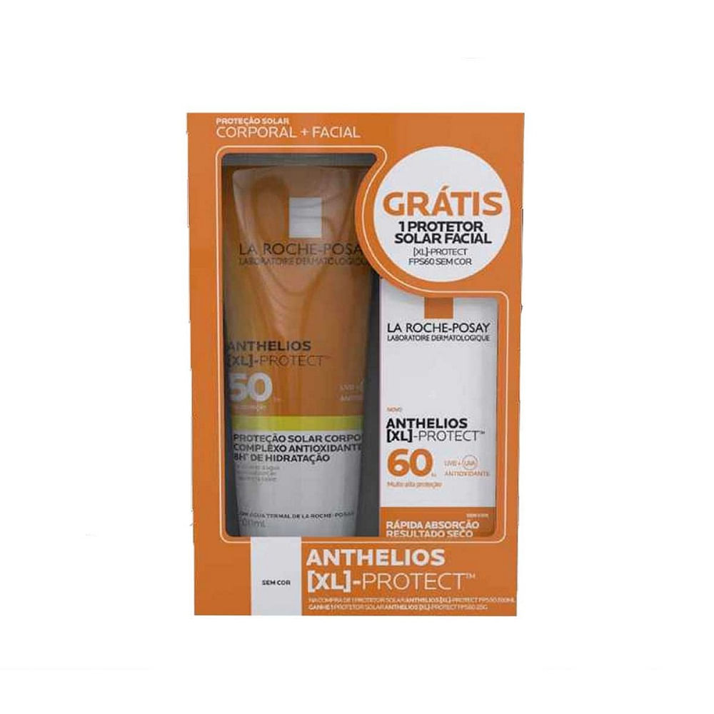 Protetor Solar Corporal Anthelios XL Protect FPS50 200ml + Protetor Solar Facial FPS60 Sem Cor 25g em Oferta na Shopee
