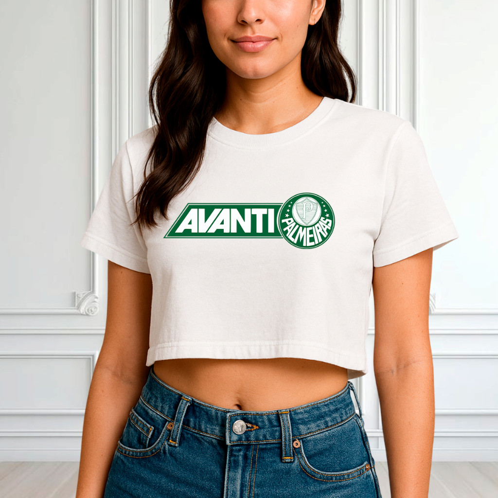 Blusa Cropped Feminina Verdão Palmeiras clube avante Palmeiras