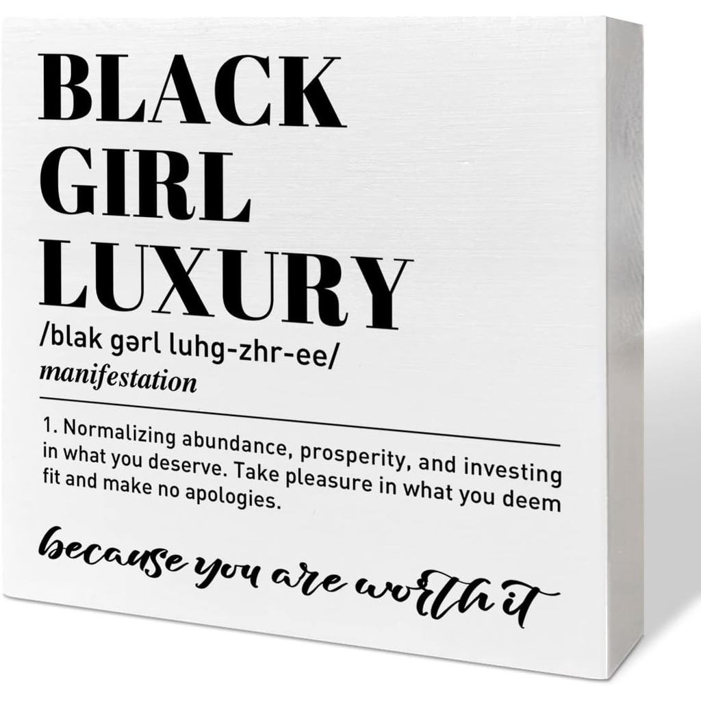 Decoração de Mesa com Arte de Mulher Negra, Decoração Afro-Americana para Escritório em Casa, Decoração Afro para Sala d