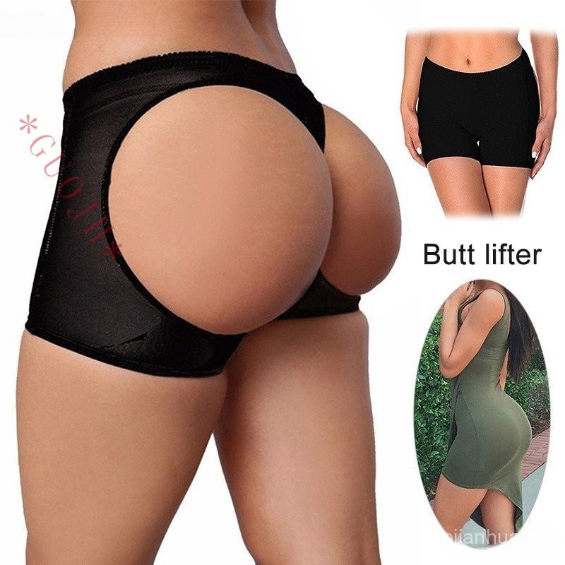 Plus Size Calcinha Grande Bumbum Elevador Curto Encaracolado Modelagem Cinto Aumenta Hip Com Enchimento De Bunda Sem Cos