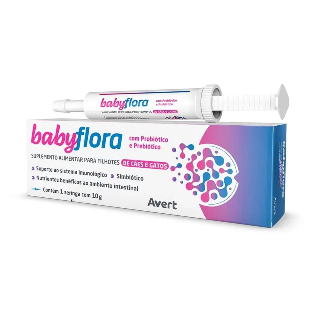 Babyflora Pasta Suplemento Filhotes Cães e Gatos 10g Avert