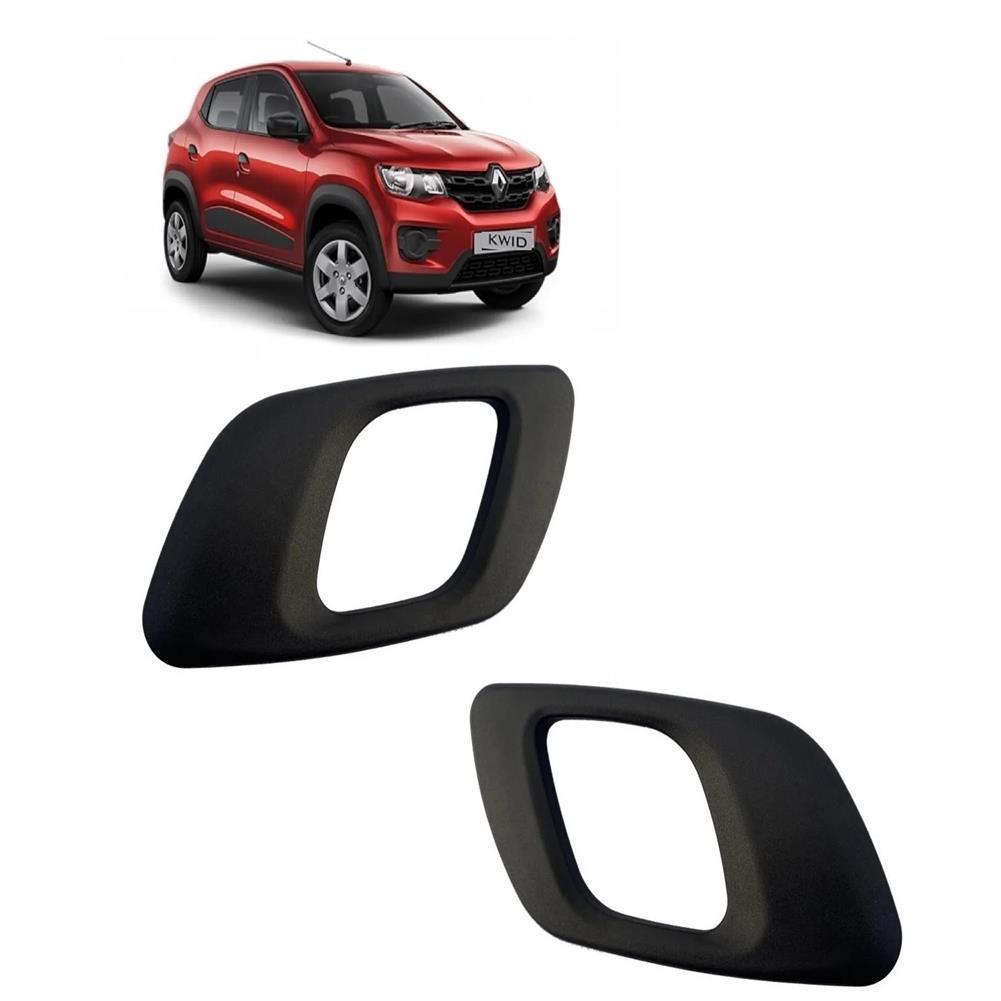 Par Maçaneta Interna Haste Curva Preto Kwid 2017 2018 a 2021