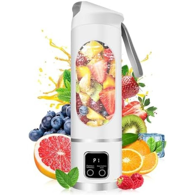 Liquidificador Portátil Pessoal Elétrico USB, 500ML, Liquidificador Portátil para Sucos e Smoothies, Pequenos Liquidific