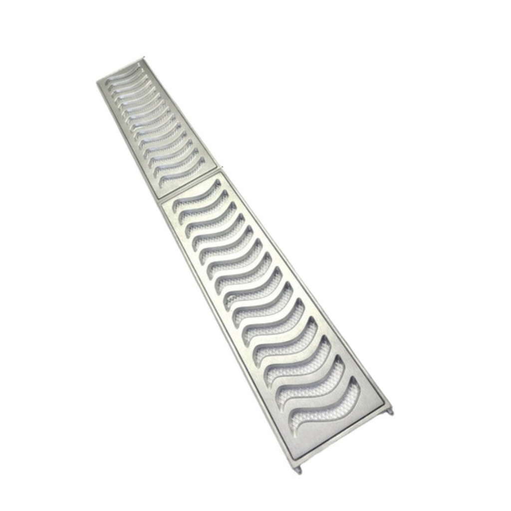 Ralo Linear 15x100cm Reforçada Em Alumínio Com Caixilho