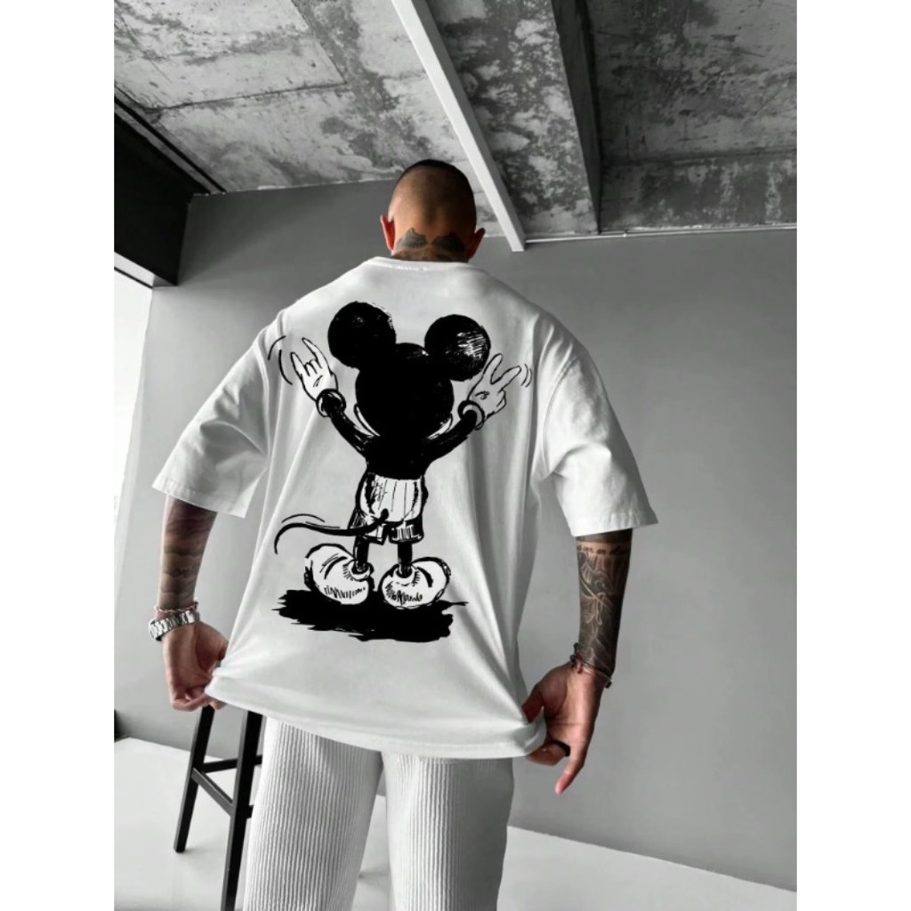Camiseta Estampada Premium Estilosa Confortável Moda Mickey Mouse Desenho Filme Lançamento 2026