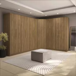 Quarto Modulado Kappesberg Adapt Nogueira 12 Portas 342cm x 263cm