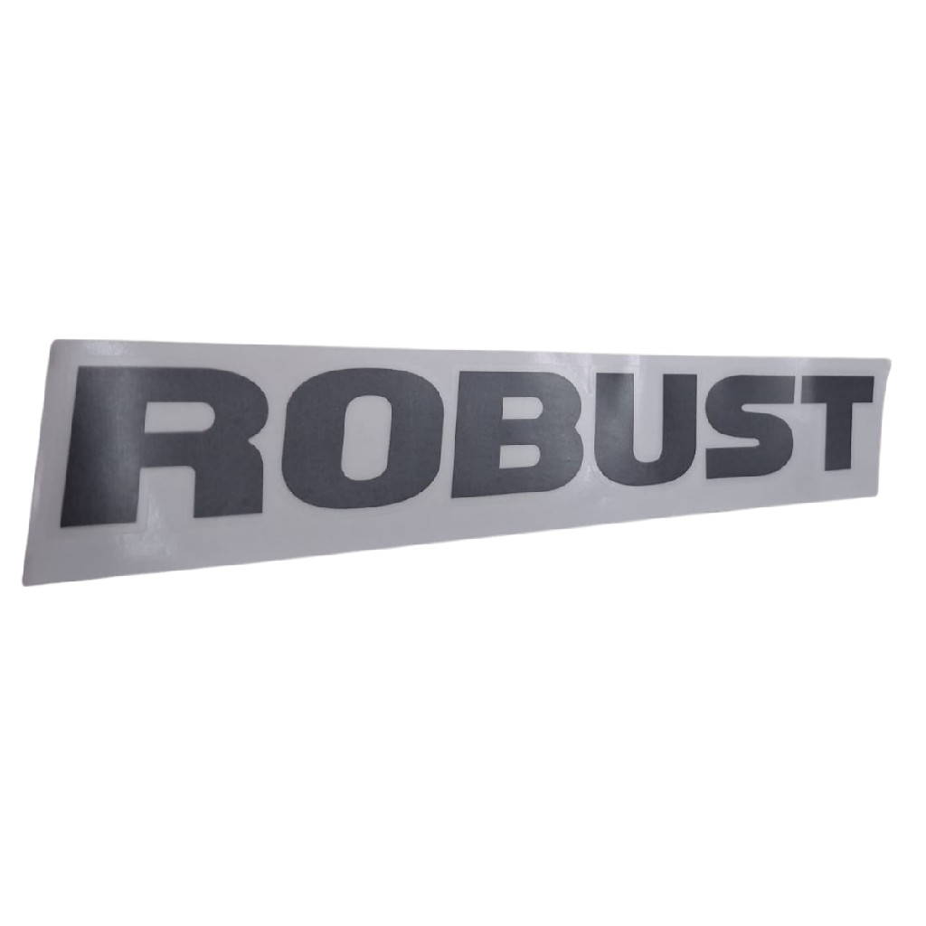 Logotipo Emblema Adesivo Robust Original Vw Constellation Cinza Metalico