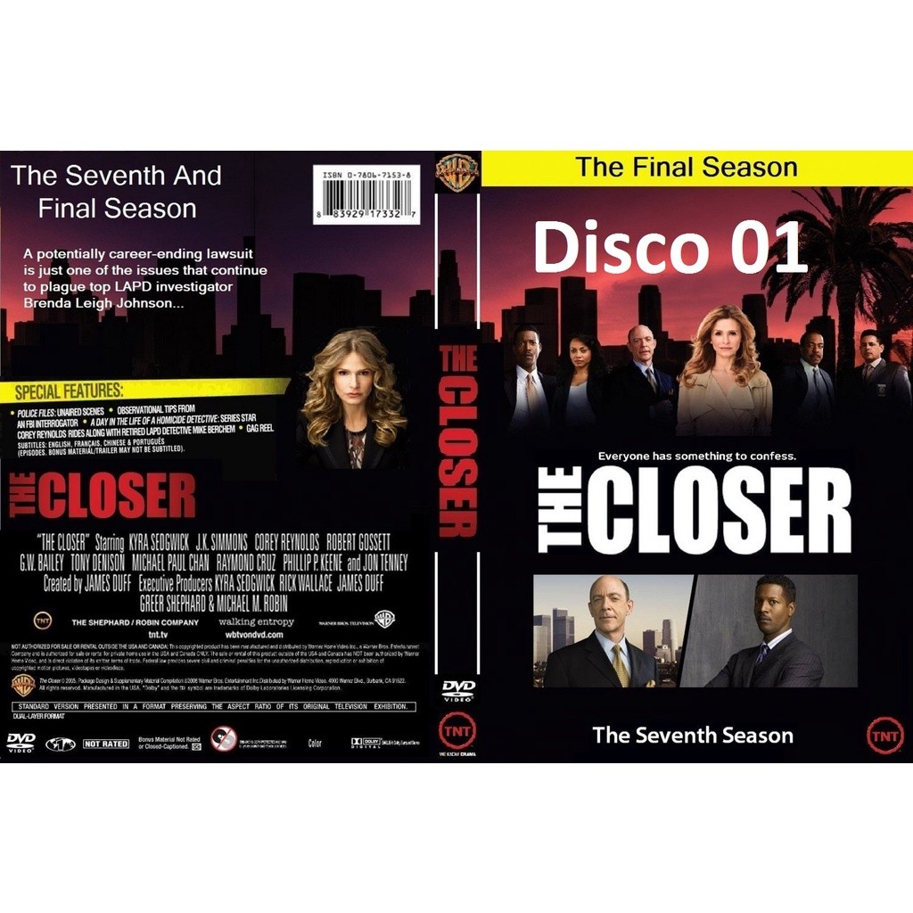 Dvd The Closer - 7ª Temporada Completa - Legendado ou Dublado - 03 Discos - dvd -
